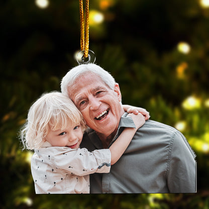 Custom Photo Ornament - Old Friends, Besties, Family, Grandparents Gifts - Personalized Acrylic Photo Ornament