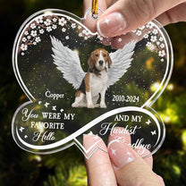 Custom Photo Pet Loss You Were My Favorite Hello - Personalized Acrylic Photo Ornament