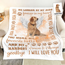 Custom Photo Pet Loss You Were My Favorite Hello - Personalized Photo Blanket