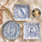 Custom Photo Pet Lover Gift Watercolor Style - Personalized Jewelry Dish