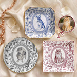 Custom Photo Pet Lover Gift Watercolor Style - Personalized Jewelry Dish