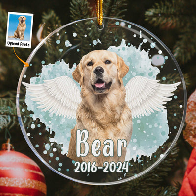 Custom Photo Pet Memorial - Personalized Acrylic Photo Ornament