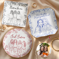 Custom Photo Ring Dish Gift For Friends, Soul Sisters - Personalized Photo Jewelry Dish