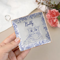 Custom Photo Ring Dish Gift For Pet Lovers, Dog Mom, Cat Mom - Personalized Photo Jewelry Dish