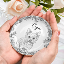Custom Photo Ring Dish Gift For Pet Lovers, Dog Mom, Cat Mom - Personalized Photo Jewelry Dish