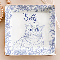 Custom Photo Ring Dish Gift For Pet Lovers, Dog Mom, Cat Mom - Personalized Photo Jewelry Dish