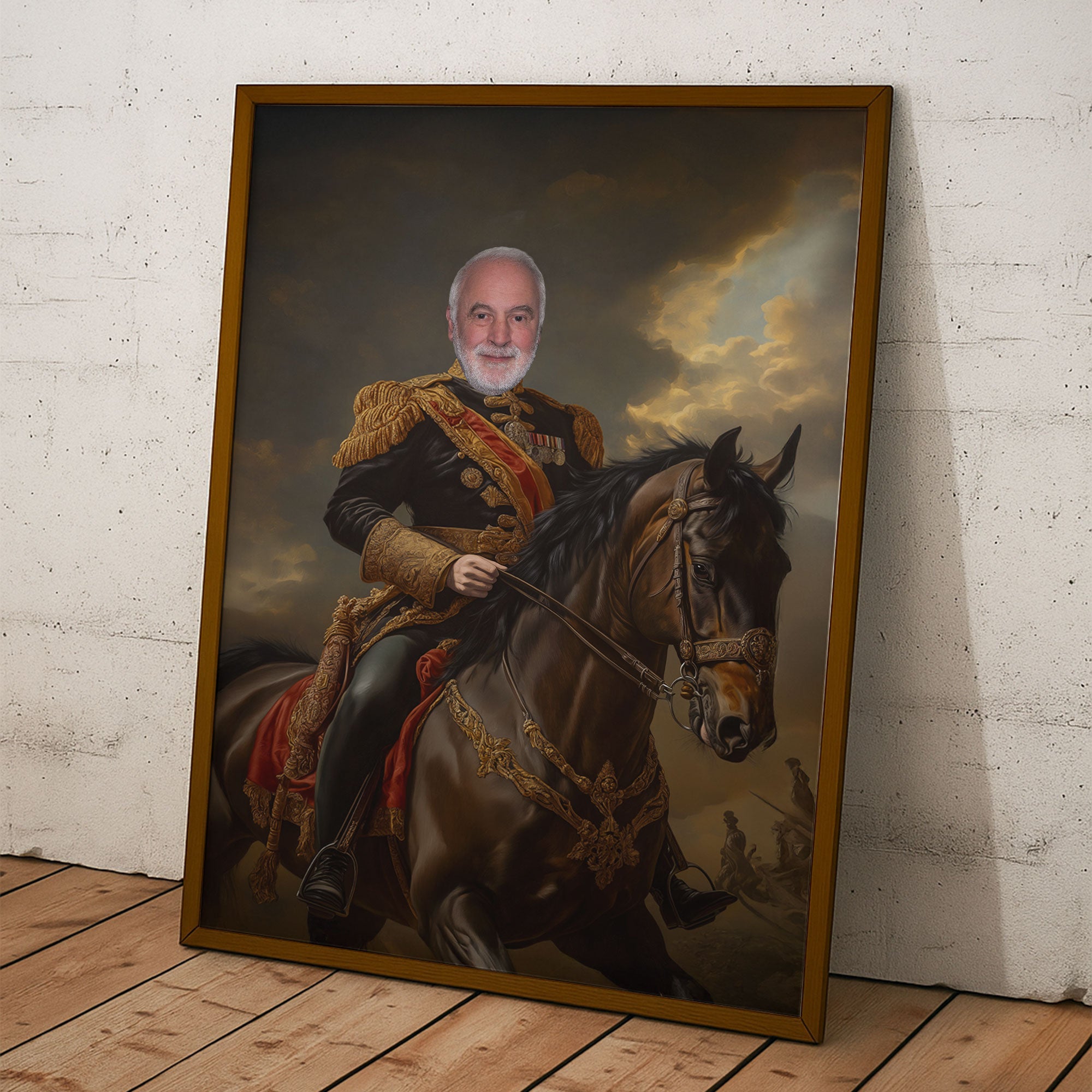 Custom Photo Royal Painting Style For Dad, Grandpa - Personalized Poster/Canvas