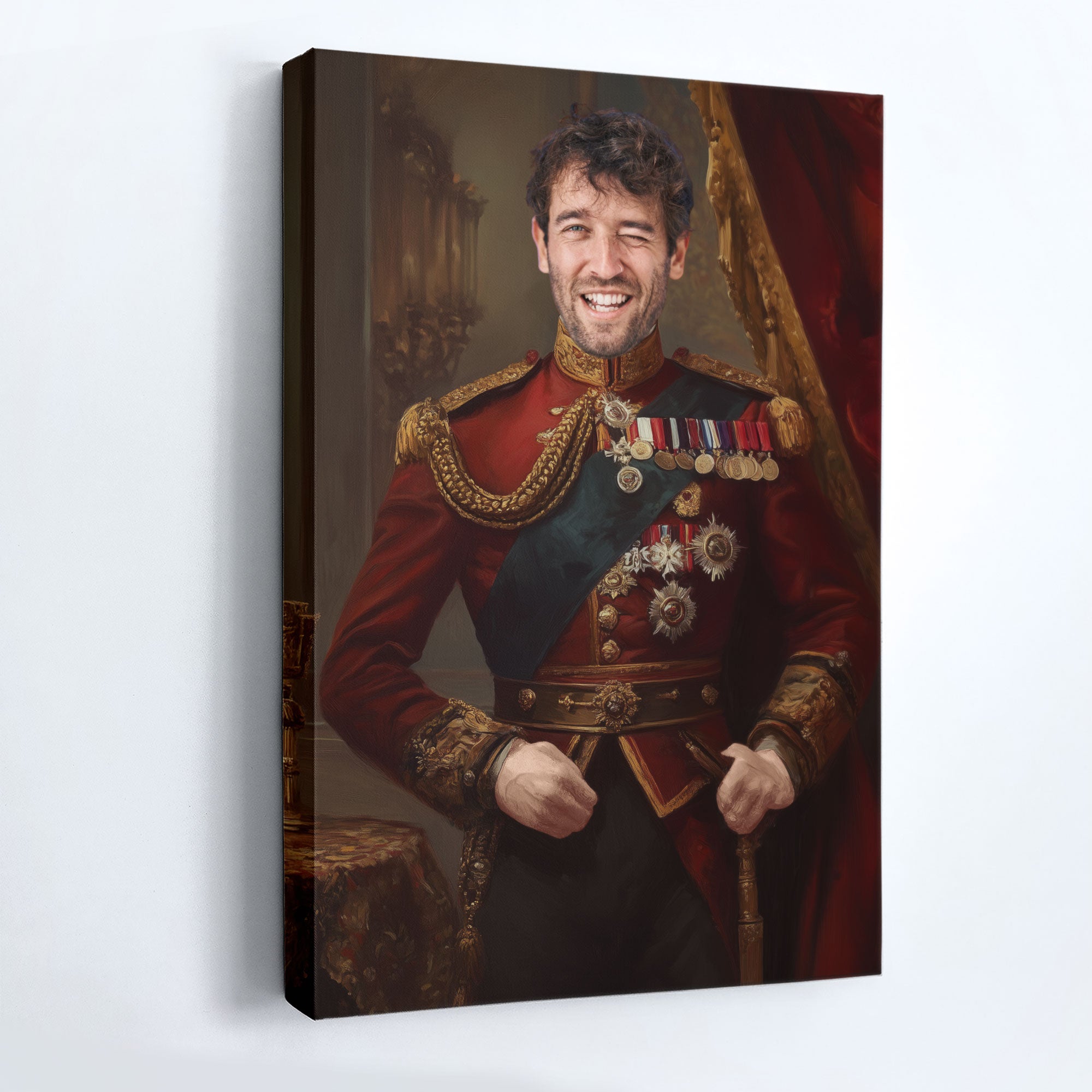 Custom Photo Royal Painting Style For Dad, Grandpa - Personalized Poster/Canvas
