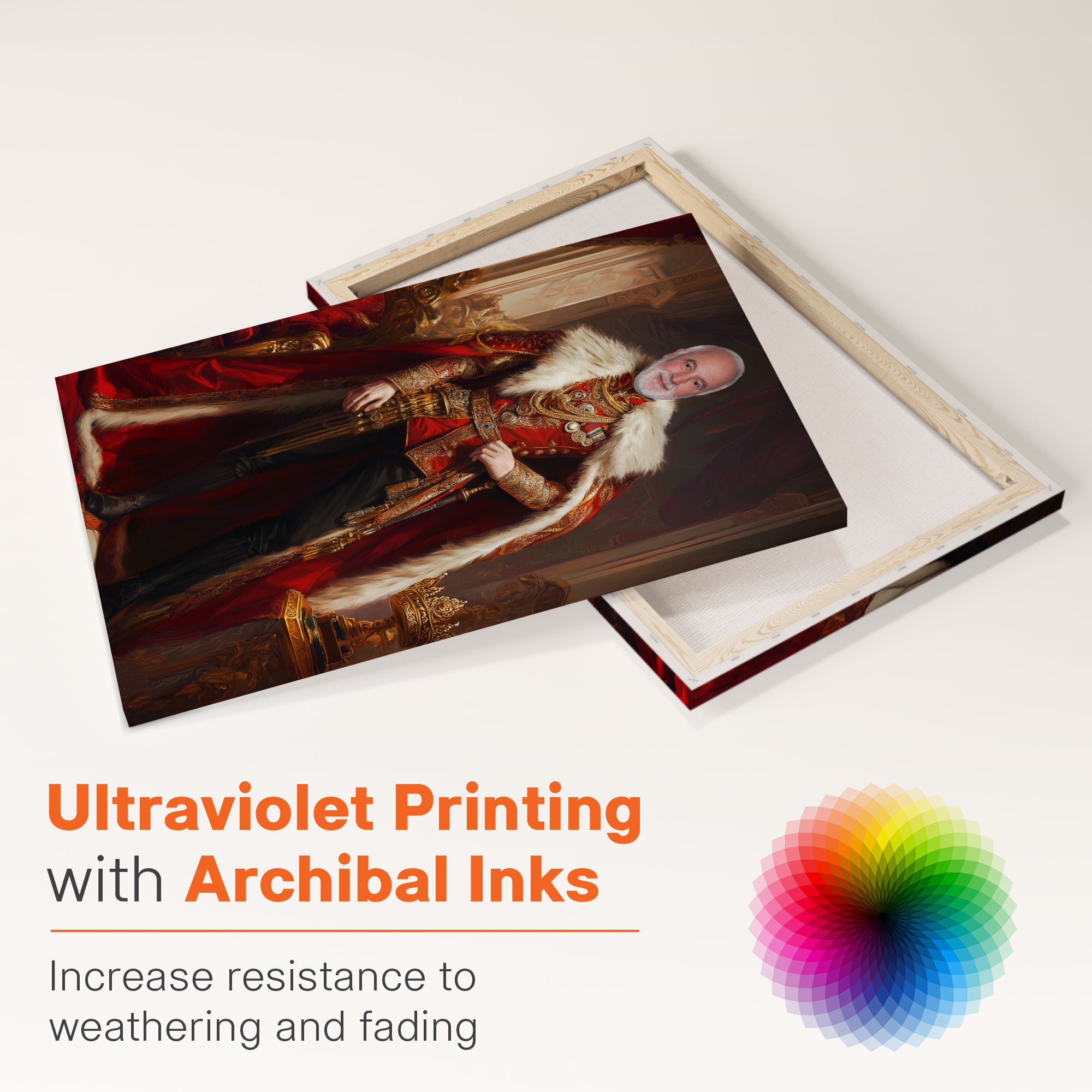 Custom Photo Royal Painting Style For Dad, Grandpa - Personalized Poster/Canvas