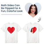 Custom Photo Shirt Funny Gift For Her/Him - Personalized Photo Sequin Shirt