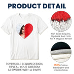 Custom Photo Shirt Funny Gift For Her/Him - Personalized Photo Sequin Shirt