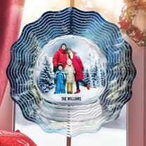 Custom Photo Snow Globe - Personalized Photo Wind Spinner