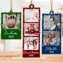 Custom Photo Strip Christmas Ornament - Personalized Acrylic Photo Ornament