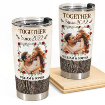 Custom Photo Together Since Couple - Personalized Photo Tumbler Cup