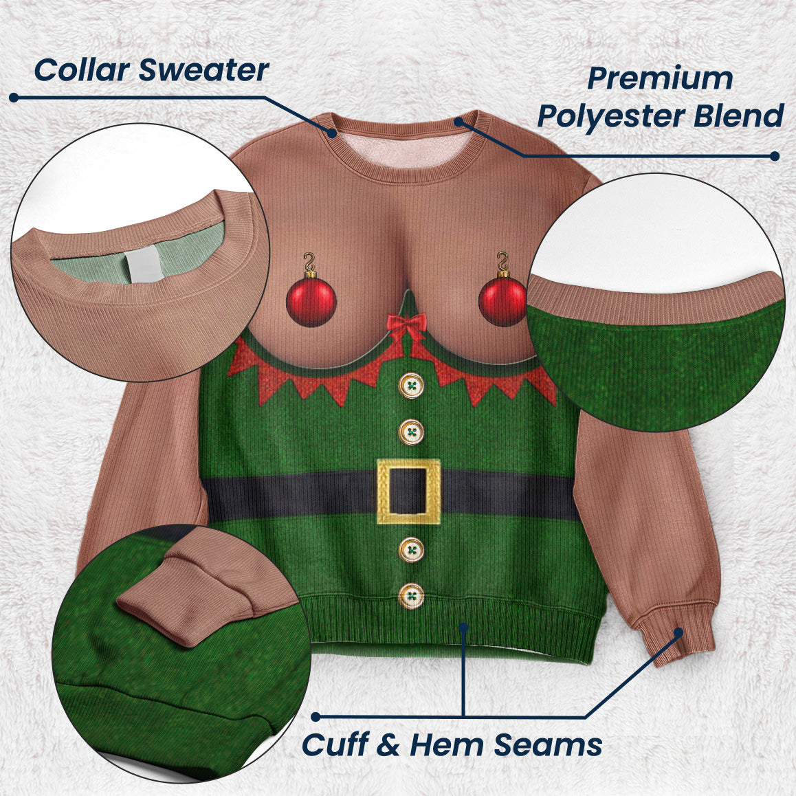 Custom Photo Ugly Christmas Sweater - Personalized Photo Ugly Sweater
