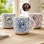 Custom Photo Watercolor Portrait Gift For Friend Besties - Personalized Mug