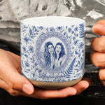 Custom Photo Watercolor Portrait Gift For Friend Besties - Personalized Mug
