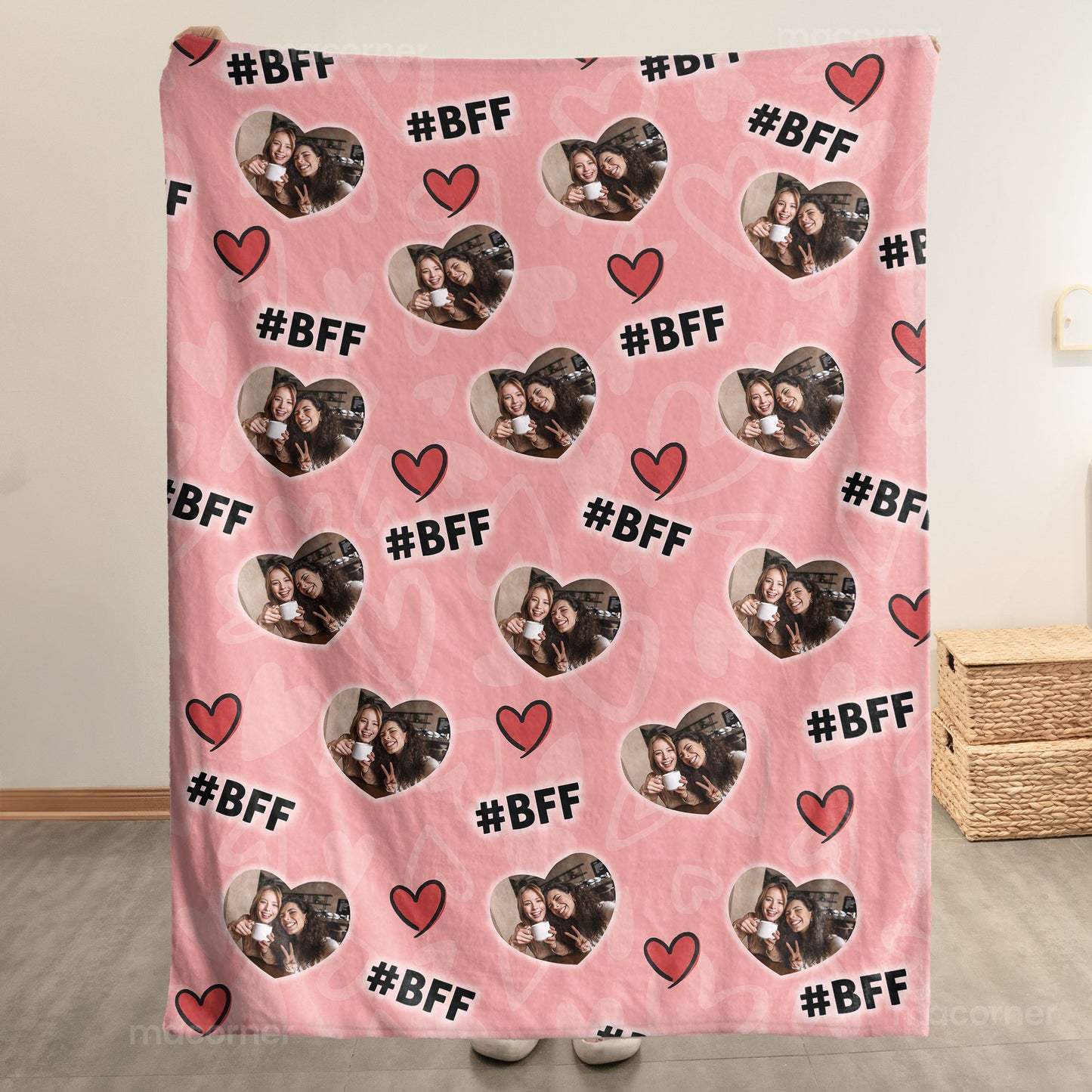 Custom Photo With Friends - Personalized Photo Blanket