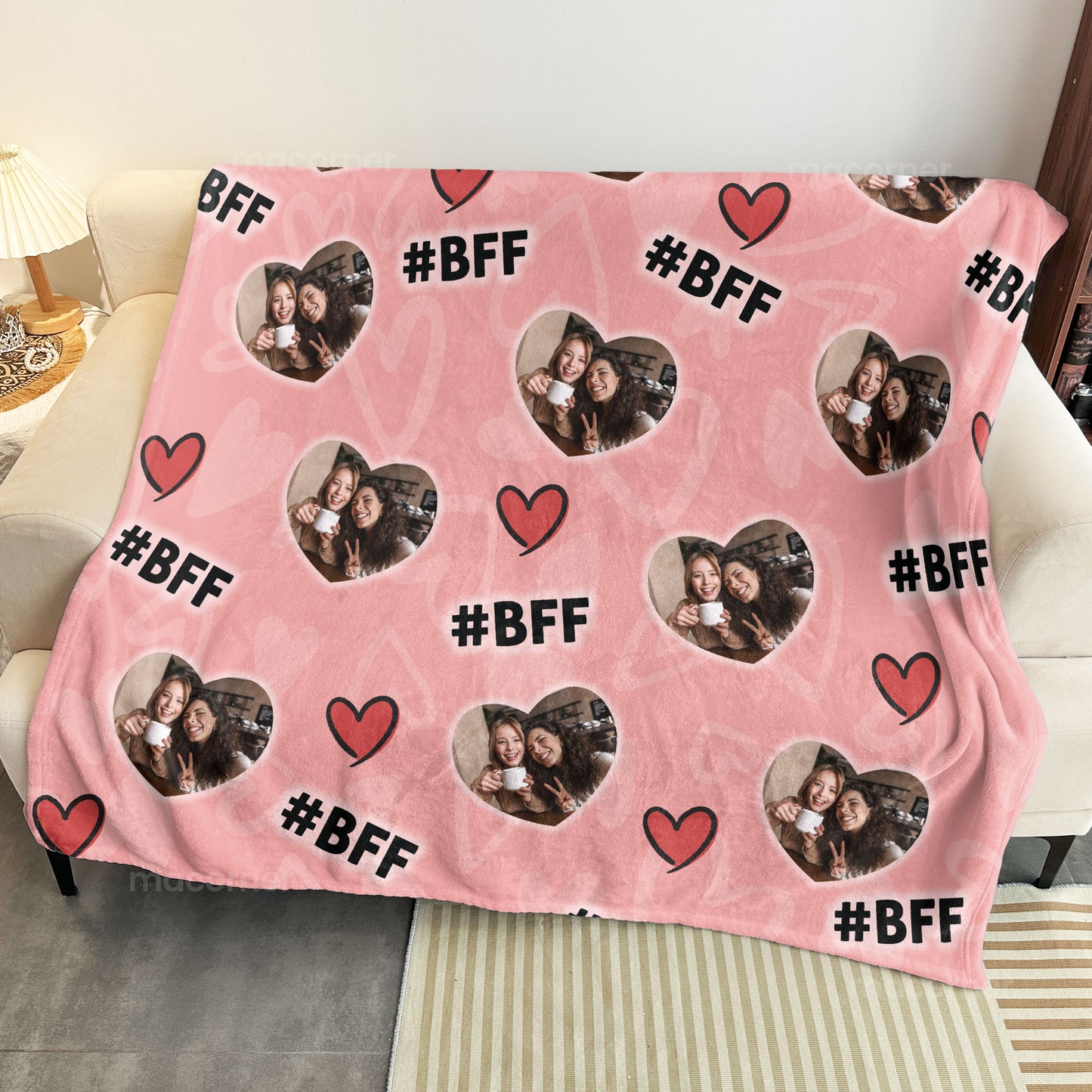 Custom Photo With Friends - Personalized Photo Blanket