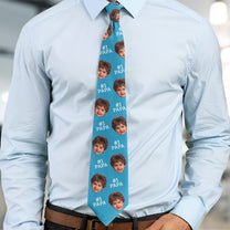 Custom Photo With No.1 Dad - Custom Photo Tie