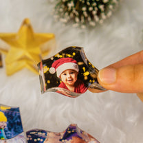 Custom Photo Xmas Tree With Memorable Year Moment - Family Christmas Decorations - Personalized Acrylic Photo Plaque