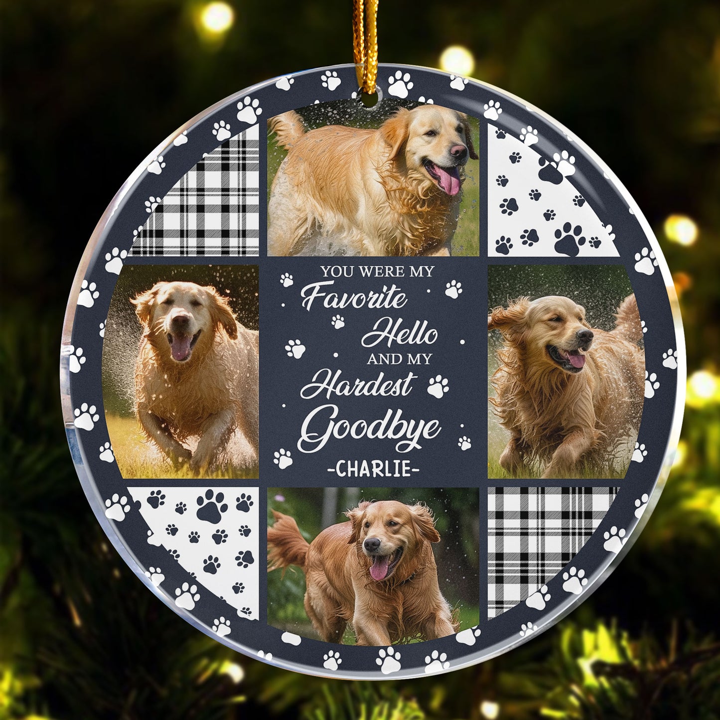 Custom Photo You Were My Favorite Hello - Personalized Acrylic Photo Ornament