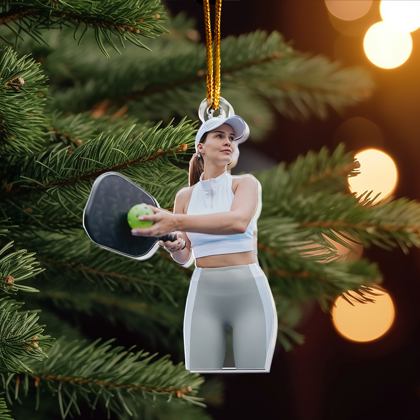 Custom Pickleball Ornament - Personalized Acrylic Photo Ornament