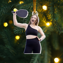 Custom Pickleball Ornament - Personalized Acrylic Photo Ornament