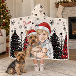 Custom Portrait Watercolor Art Christmas Gift For Kids, Pet Lovers - Personalized Blanket
