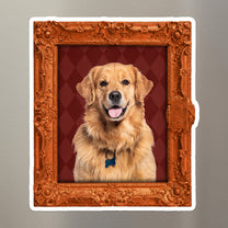 Custom Royal Pet Portrait - Personalized Photo Magnet