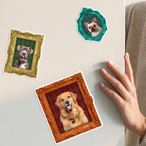 Custom Royal Pet Portrait - Personalized Photo Magnet