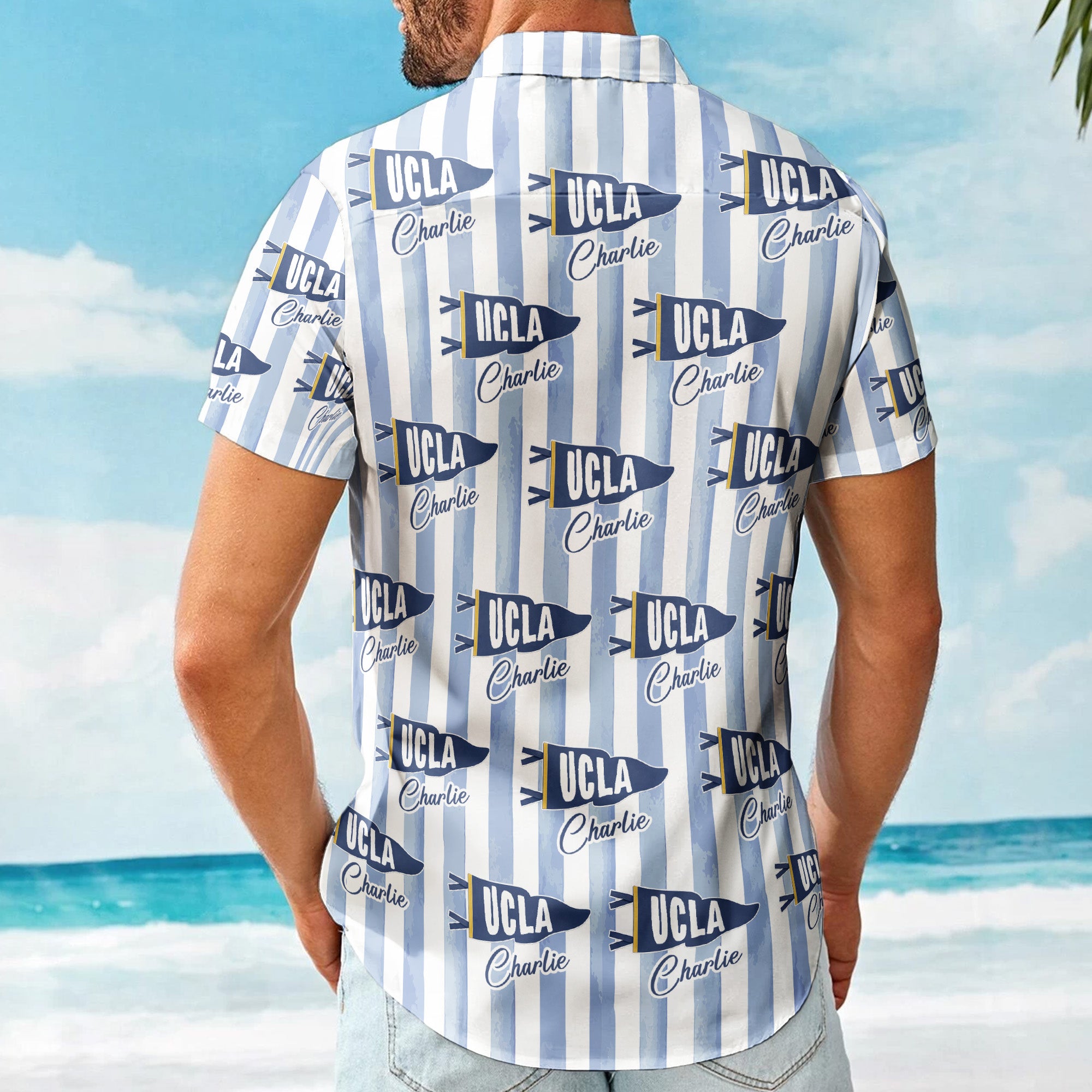 Custom School Pennant Flag - Personalized Hawaiian Shirt