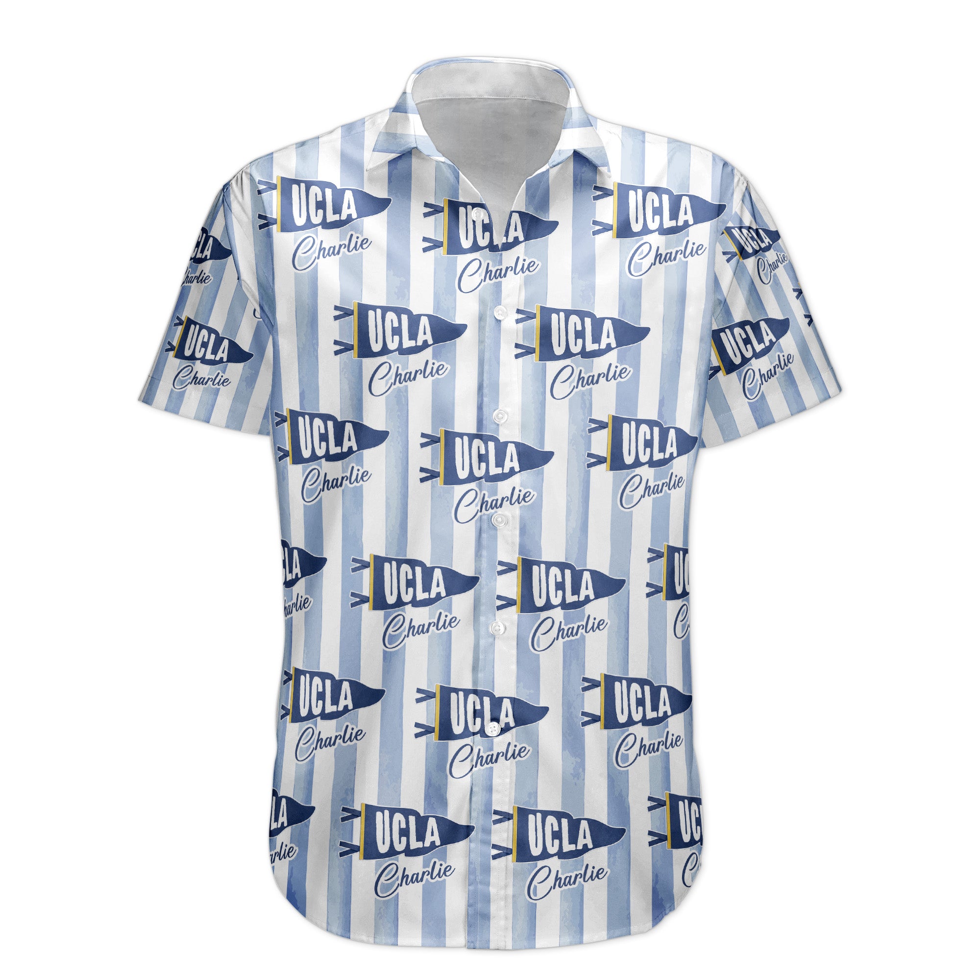 Custom School Pennant Flag - Personalized Hawaiian Shirt