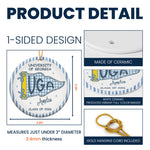 Custom School Pennant Graduation - Personalized Ornament