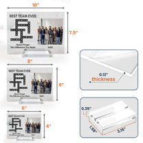 Custom Scrabble Thank You Gift For Appreciation, Coworkers, Boss, Team - Personalized Acrylic Photo Plaque