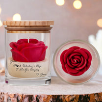 Custom Spicy Message For Wife - Valentine's Day, Anniversary Gift - Personalized Floral Soy Wax Candle