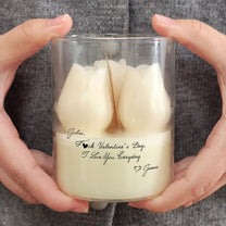 Custom Spicy Message For Wife - Valentine's Day, Anniversary Gift - Personalized Floral Soy Wax Candle