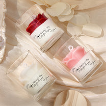 Custom Spicy Message For Wife - Valentine's Day, Anniversary Gift - Personalized Floral Soy Wax Candle