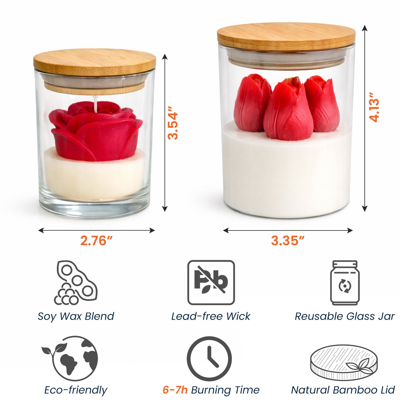 Custom Spicy Message For Wife - Valentine's Day, Anniversary Gift - Personalized Floral Soy Wax Candle