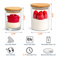 Custom Spicy Message For Wife - Valentine's Day, Anniversary Gift - Personalized Floral Soy Wax Candle