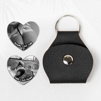 Custom Spicy Photo Date Night Token For Him, Husband, Boyfriend - Personalized Leather Photo Pocket Hug