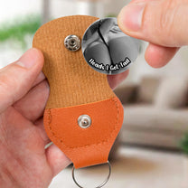 Custom Spicy Photo Date Night Token For Him, Husband, Boyfriend - Personalized Leather Photo Pocket Hug