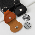 Custom Spicy Photo & Message For Him, Husband, Boyfriend - Personalized Leather Photo Pocket Hug