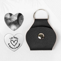 Custom Spicy Photo & Message For Him, Husband, Boyfriend - Personalized Leather Photo Pocket Hug