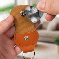 Custom Spicy Photo & Message For Him, Husband, Boyfriend - Personalized Leather Photo Pocket Hug