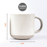 Custom Striped Pet Pottery Mug Watercolor Art - Personalized Mug