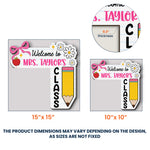 Custom Teacher Bow Back To School - Personalized Door Corner Decor