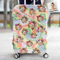 Custom Tropical Photo For Traveler - Personalized Photo Luggage Cover