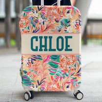 Custom Tropical Style For Traveler - Personalized Luggage Cover