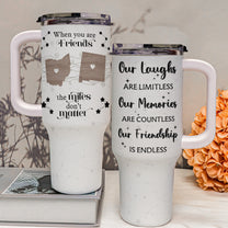 Custom Tumbler 40Oz For Long Distance Friends - Personalized 40oz Tumbler With Straw